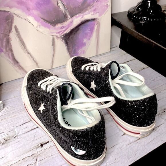 Converse Black Glitter Sneakers - Picture 6 of 8